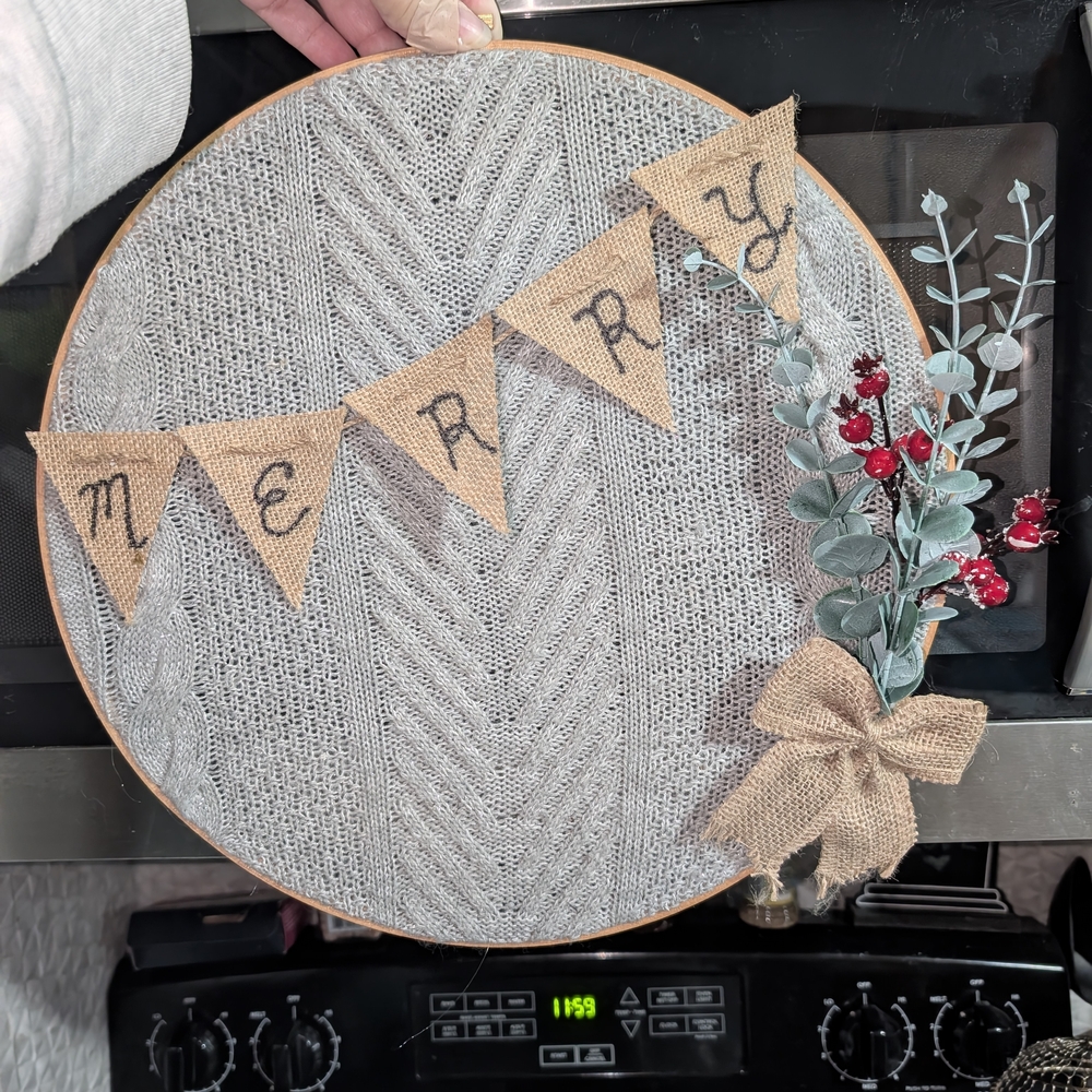 Silver and Burlap Holiday Wall Decor